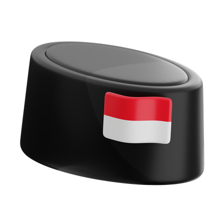 Peci Merah Putih  3D Icon