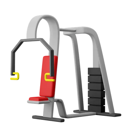 Peck Deck Machine Gym Equipment Editable 3 D Icon 3D Icon