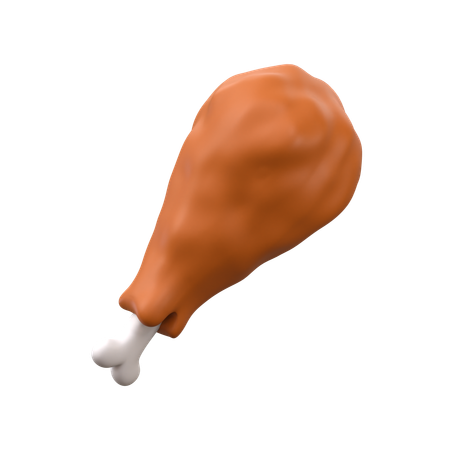 Pedaço de coxa de frango  3D Icon