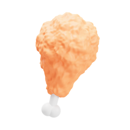 Pedaço de coxa de frango  3D Icon