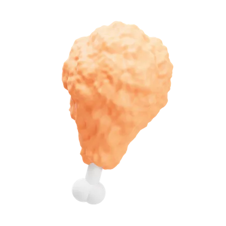 Pedaço de coxa de frango  3D Icon