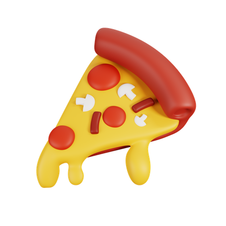 Pedaço de pizza  3D Illustration