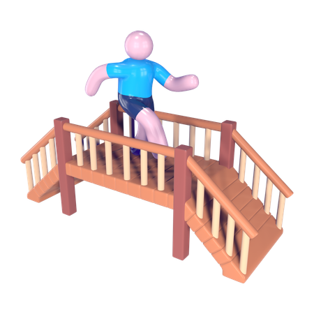 Pedestrian Bridge  3D Icon