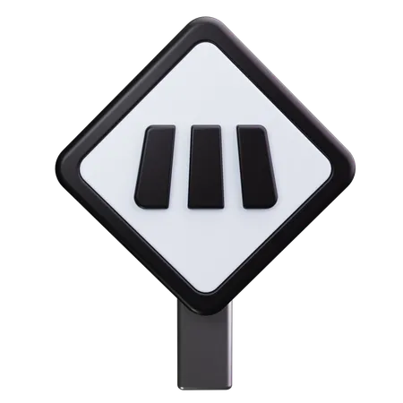 Pedestrian Crossing  3D Icon