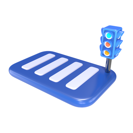 Pedestrian Crossing  3D Icon