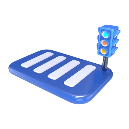 Pedestrian Crossing  3D Icon