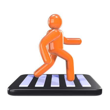 Pedestrian Crossing  3D Icon