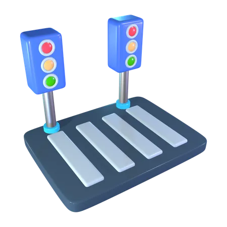 Pedestrian Crossing  3D Icon