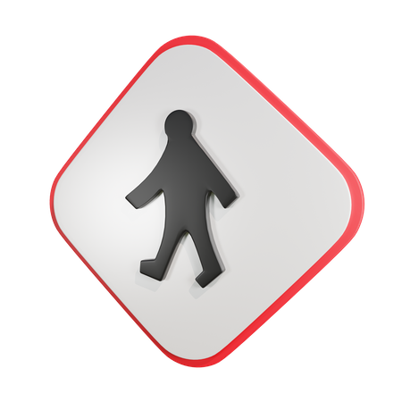 Pedestrian Crossing  3D Icon