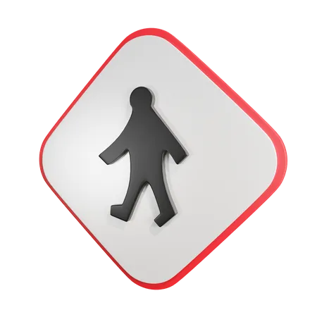 Pedestrian Crossing  3D Icon