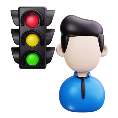 Pedestrian Light  3D Icon