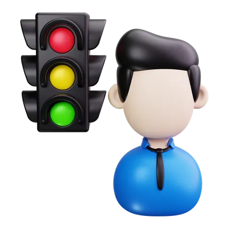 Pedestrian Light  3D Icon