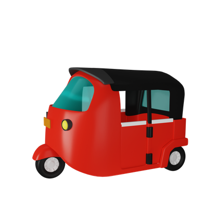 Pedicab  3D Icon