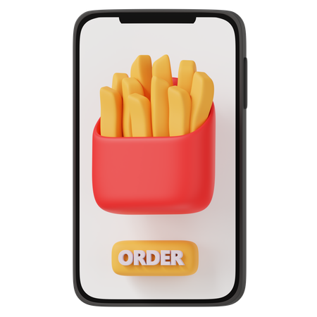 Pedido de comida en línea  3D Icon