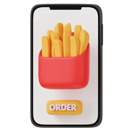 Pedido de comida en línea  3D Icon