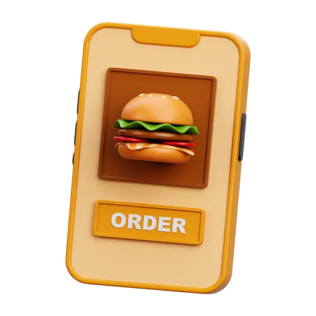 Pedido de comida en línea  3D Icon