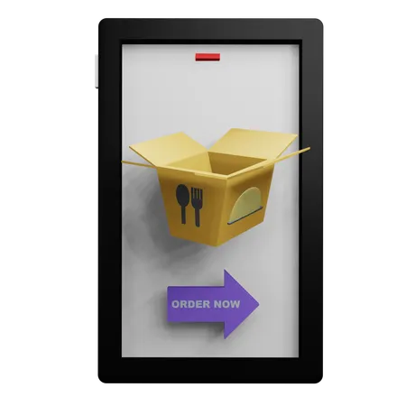 Pedir comida en línea  3D Icon