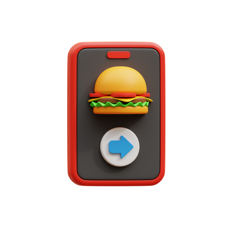 Pedido de comida en línea  3D Icon