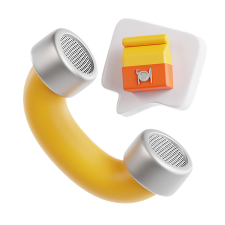 Chamada para pedido de comida  3D Icon