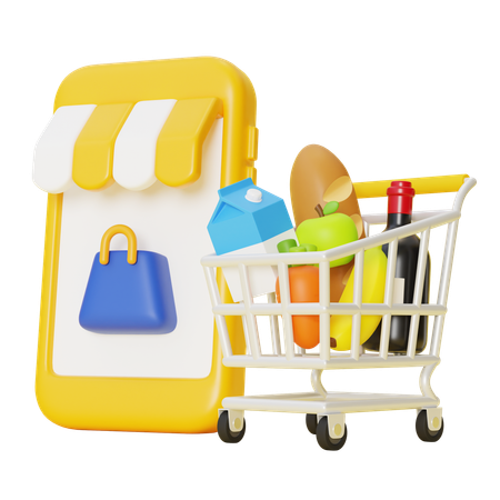 Pedido de comida on-line  3D Icon