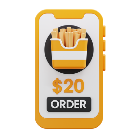 Pedido de comida on-line  3D Icon