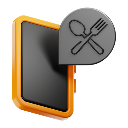Pedido de comida on-line  3D Icon