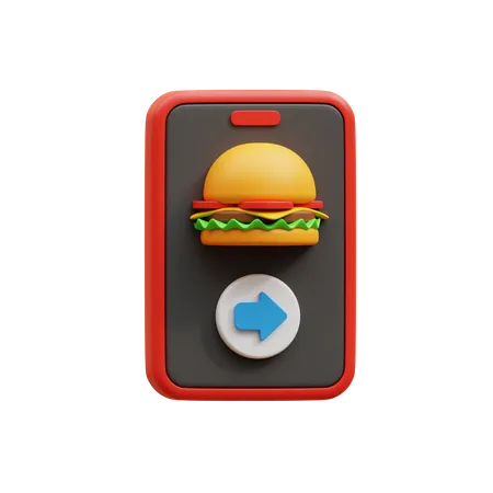 Pedido de comida on-line  3D Icon