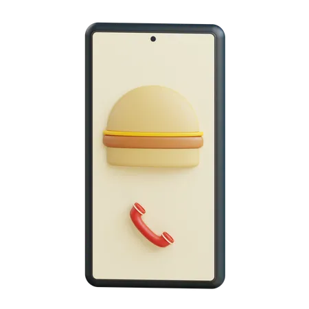 Pedido de hambúrguer online  3D Icon