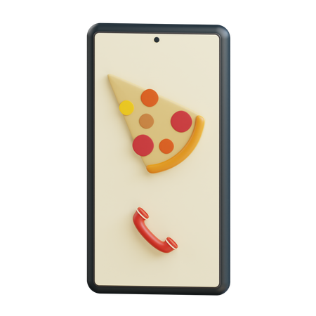Pedido de pizza on-line  3D Icon