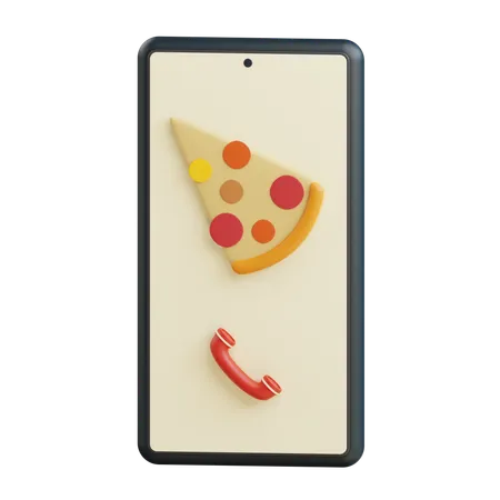 Pedido de pizza on-line  3D Icon