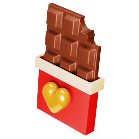 Chocolate mordido  3D Icon