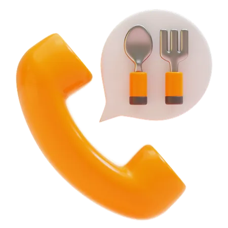 Pedir comida  3D Icon