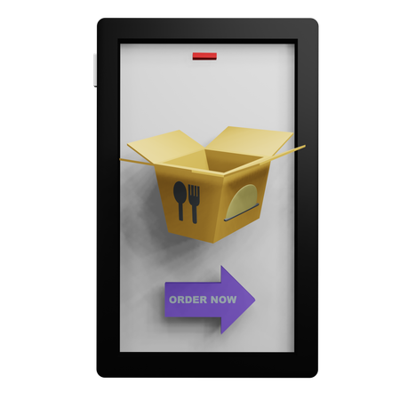 Pedir comida en línea  3D Icon
