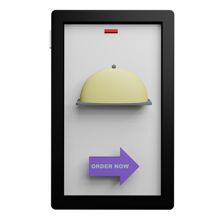 Pedir comida en línea  3D Icon
