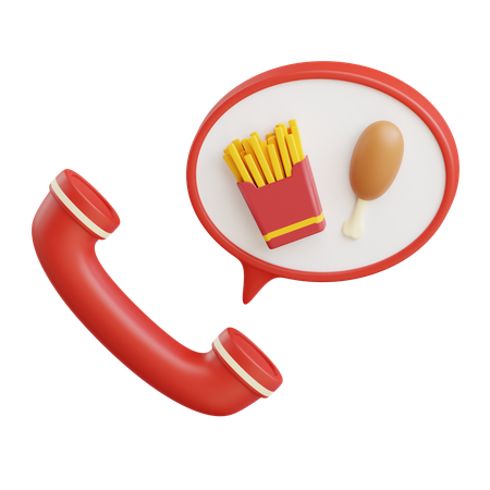 Pedir comida rapida  3D Icon