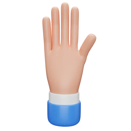 Preguntar gesto con la mano  3D Illustration
