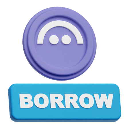 Pedir prestado  3D Icon