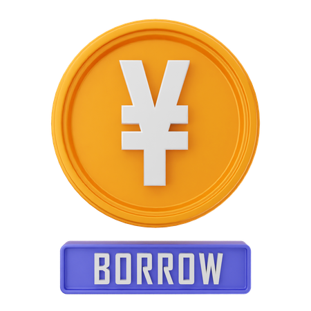 Pedir prestado en yenes  3D Icon