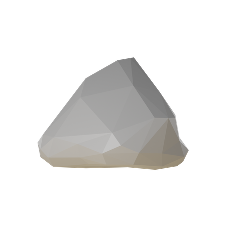Pedra de baixo poli  3D Icon