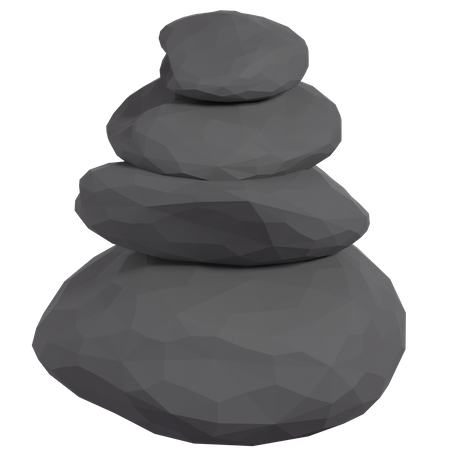 Pedra equilibrada  3D Illustration