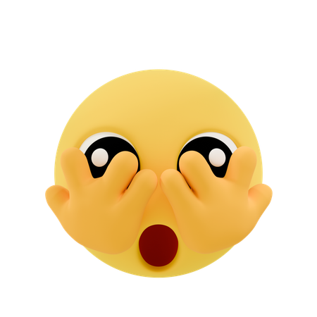 Peeking Scared  3D Icon
