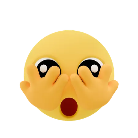Peeking Scared  3D Icon