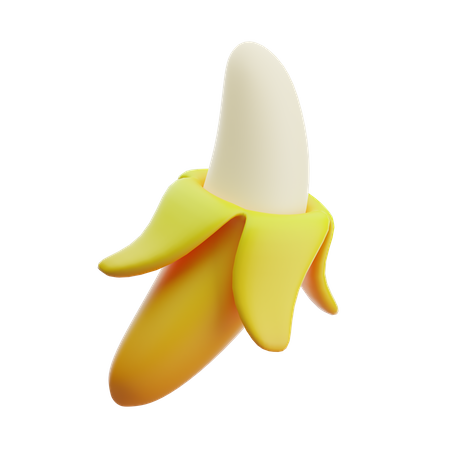 Peeled Banana  3D Icon