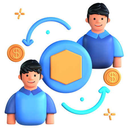 Peer-To-Peer  3D Icon