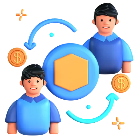 Peer-To-Peer  3D Icon