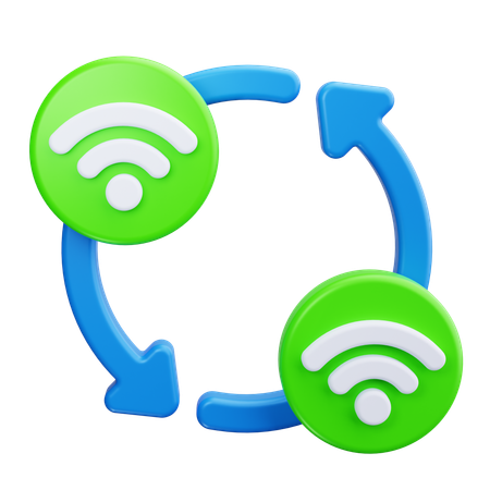 Peer-to-Peer-Netzwerk  3D Icon