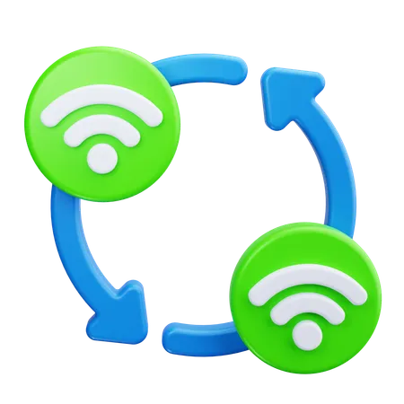 Peer-to-Peer-Netzwerk  3D Icon