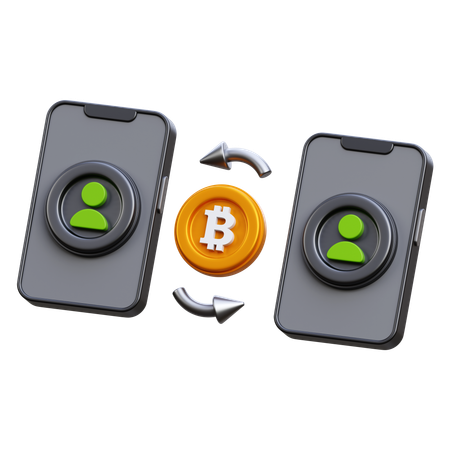 ピアツーピア取引  3D Icon