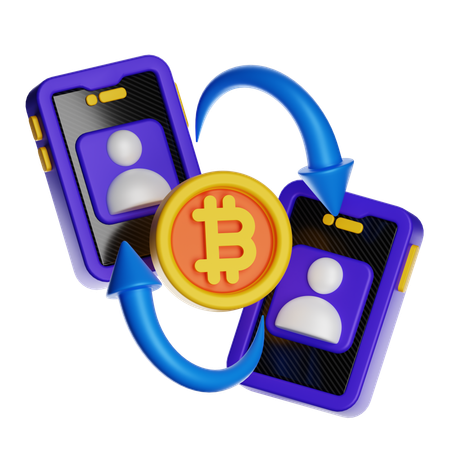 ピアツーピア取引  3D Icon