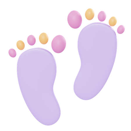 Pegada  3D Icon
